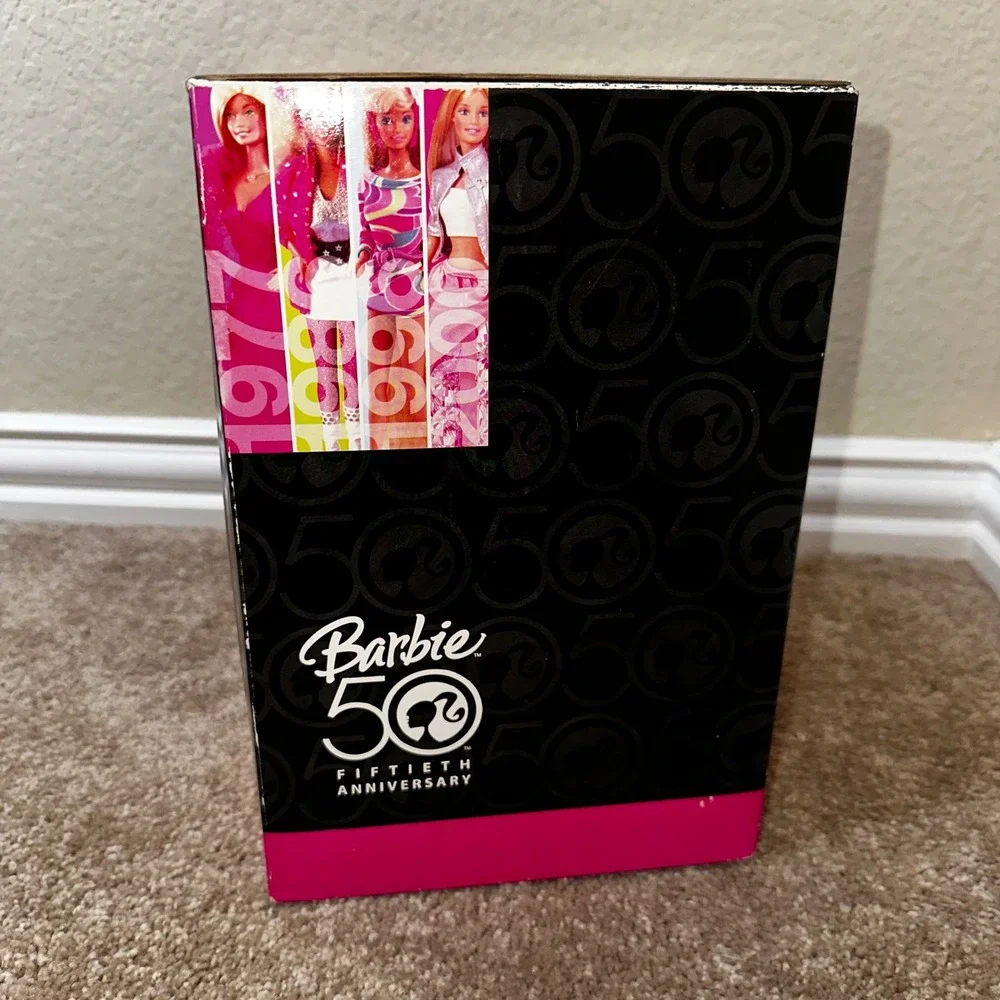 Barbie 50th Anniversary Anniversary Clock 1959 Swimsuit Zebra Print Mattel 2009